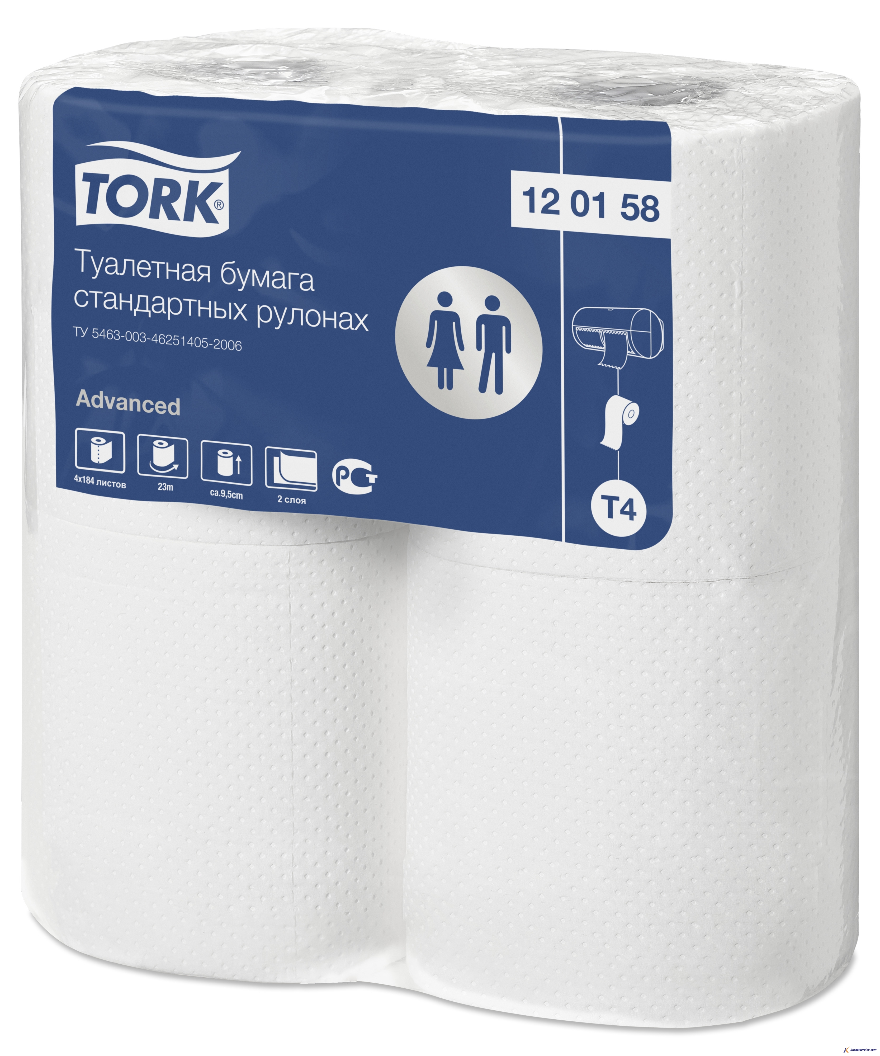 Tork Туалетная бумага в стандартных рулонах 2сл 23м T4 120158