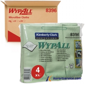 Микрофибра в пачках WypAll Microfibre Cloth зелёный, 40*40