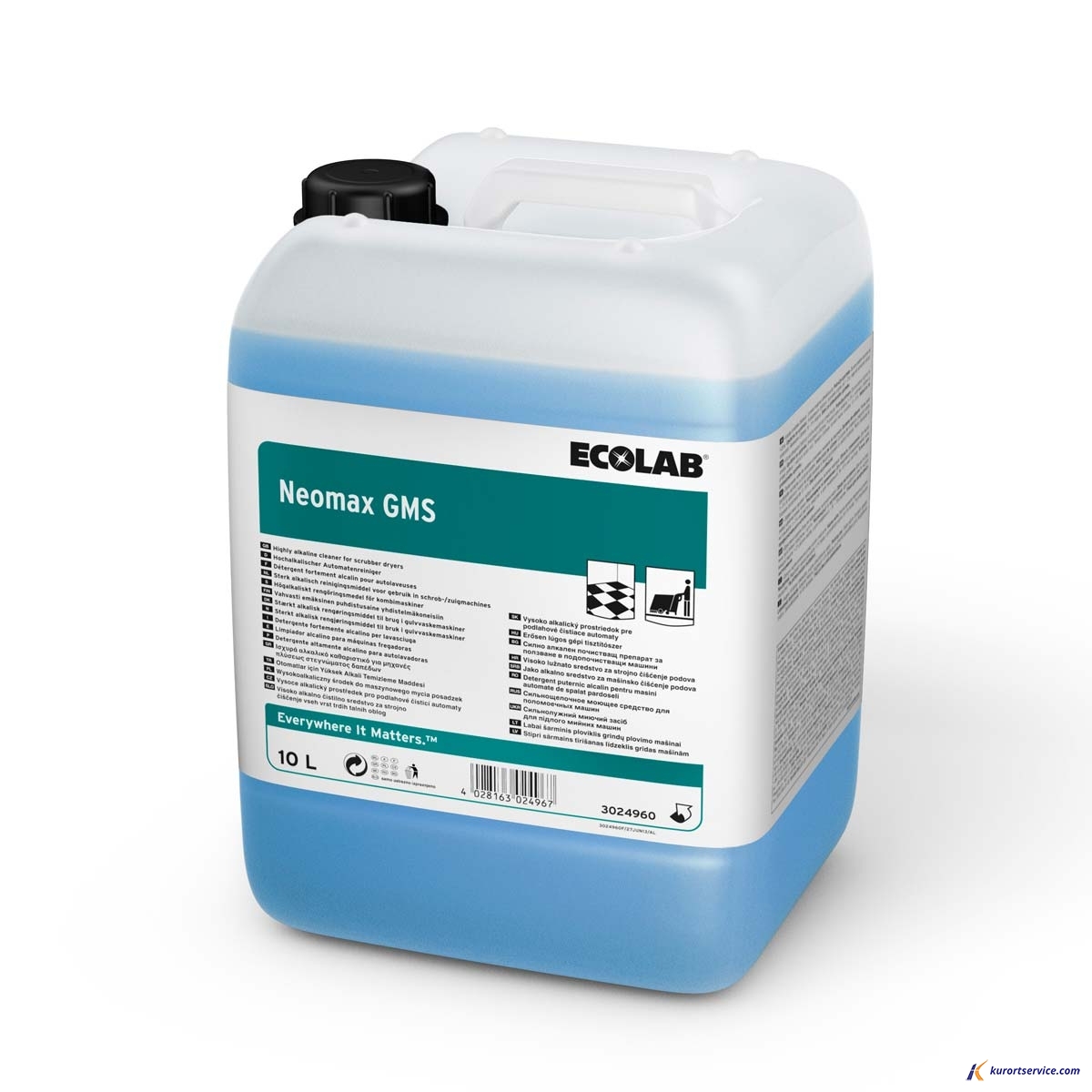 Ecolab Neomax Gms сильнощелочное моющее средство для поломоечных машин 10л